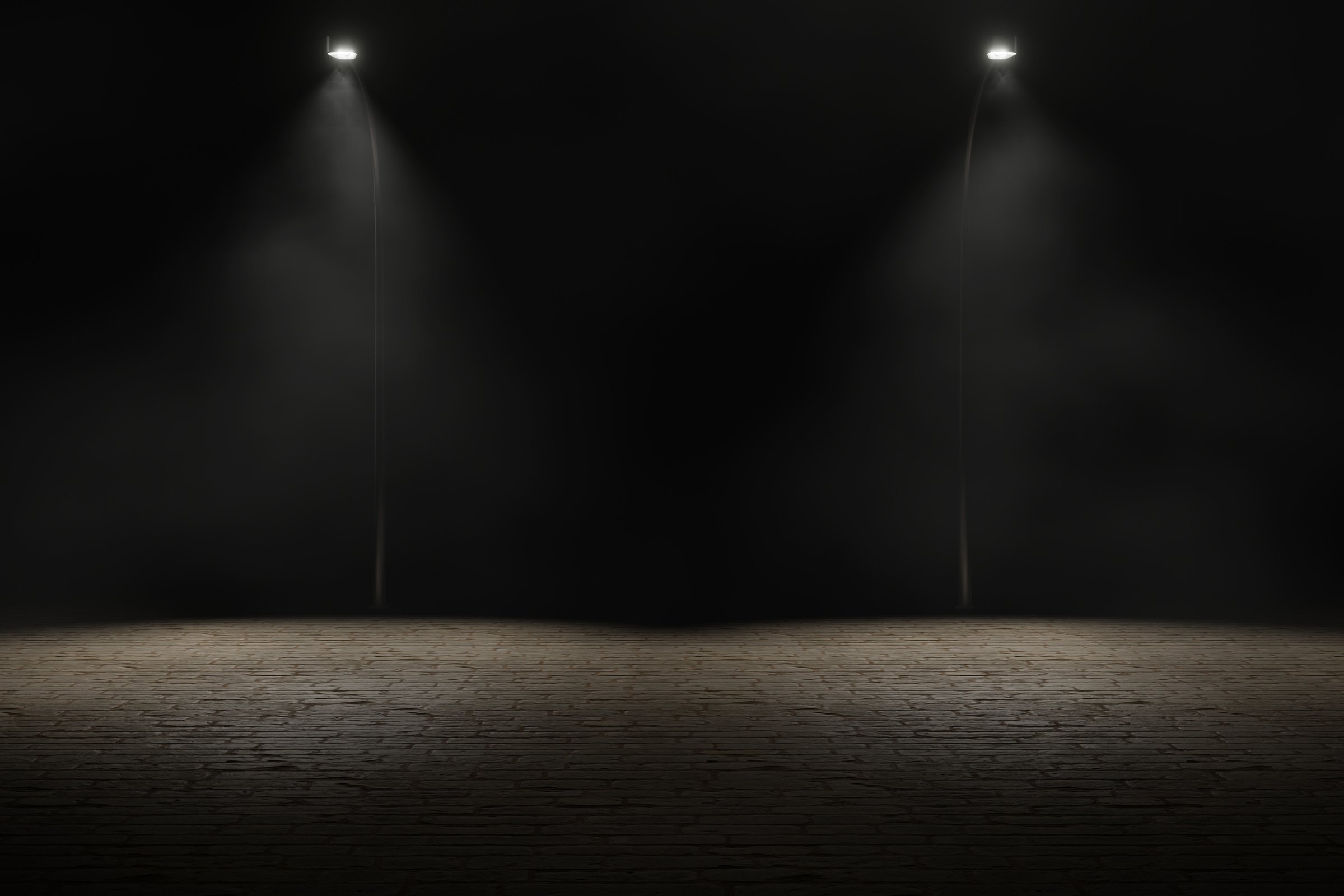 Dark Scene with Smoke Background 3D Rendering